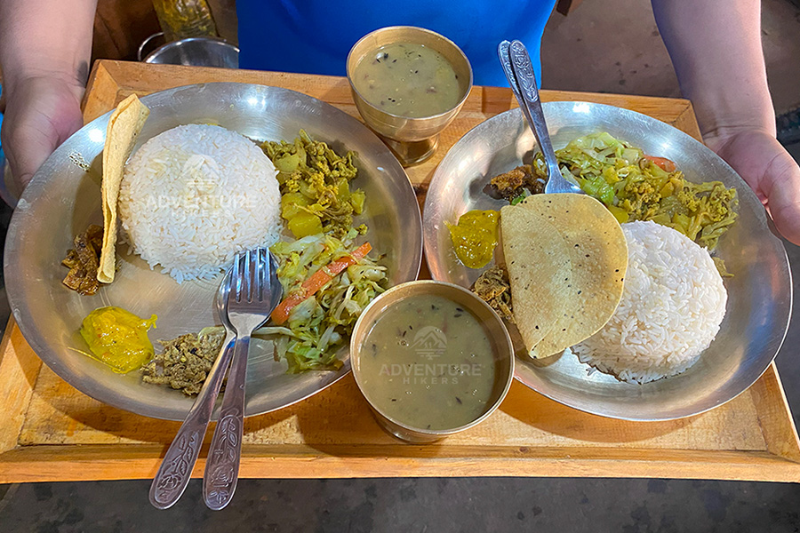 Food during Manaslu Circuit Trek