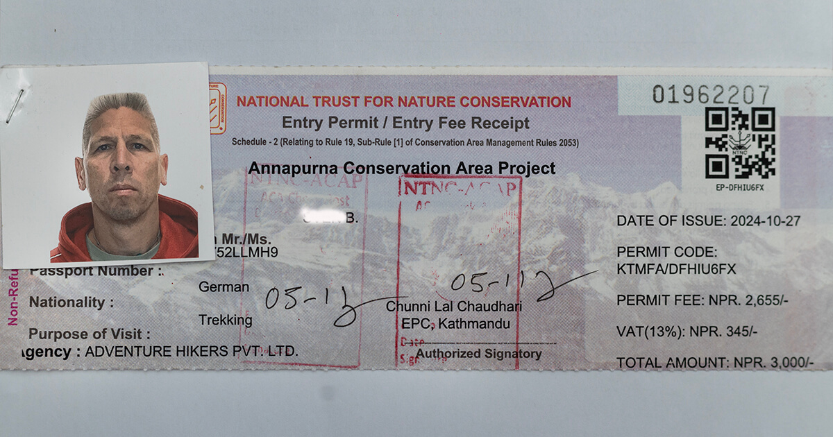 Manaslu Trek Permit